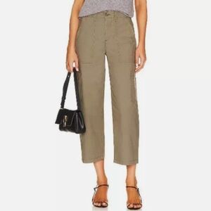 AGOLDE Daria Utility cropped cotton-blend poplin wide-leg pants 31